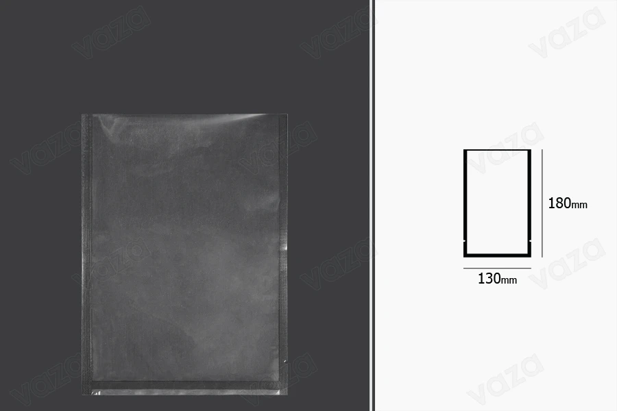 Sacs sous vide (sachets sous vide) pour la conservation - l'emballage des aliments et autres produits 130 x 180 mm - 100 pcs Sacs sous vide (sachets sous vide) pour la conservation - l'emballage des aliments et autres produits 130 x 180 mm - 100 pcs-photo_dimensions