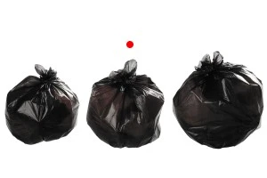 Disposable plastic bags in size 60x80 cm, without drawstring handles - 1 roll, 15 pcs each-3