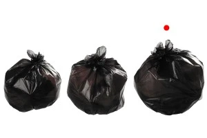 Disposable plastic bags in size  80x100 cm, without drawstring handles - 1 roll, 10 pcs each-3
