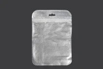 Σακουλάκια με κλείσιμο zip 122x170 mm, non woven ασημί πίσω όψη, διάφανο μπροστά και τρύπα eurohole - 100 τμχ