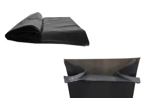 Black heavy-duty plastic garbage bags in size  40x84 cm - 10 pcs-3