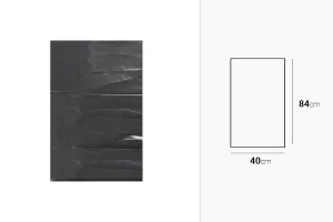 Black heavy-duty plastic garbage bags in size  40x84 cm - 10 pcs-2
