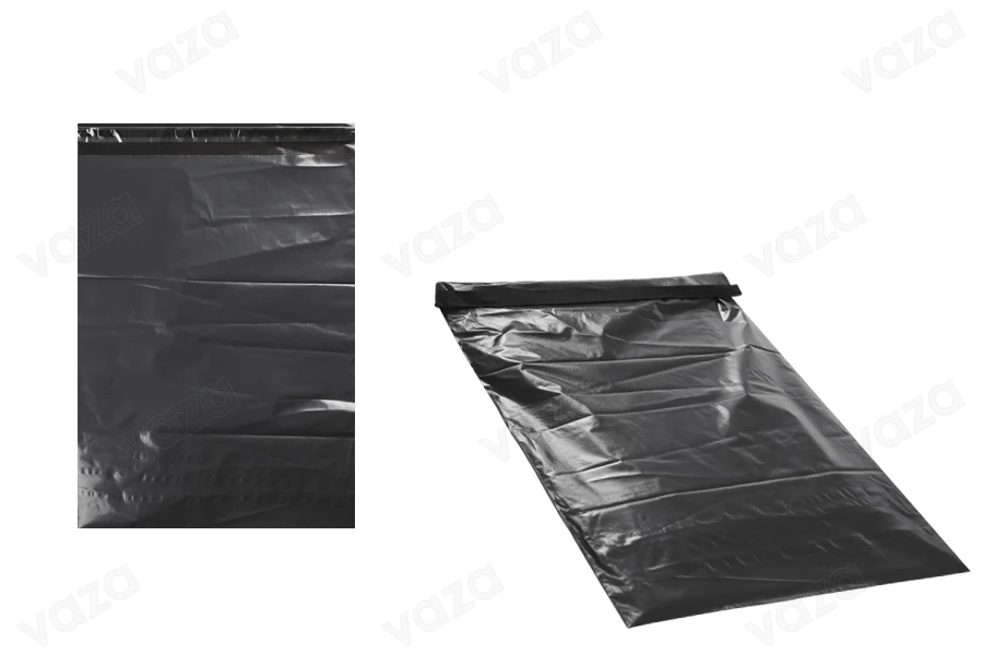 Qese transporti courier të papërshkueshme nga uji 320x490 mm të zeza me mbyllje me ngjitje - 100 copë                                                 -imazh_produkt