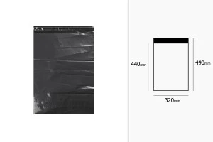 Black self-seal adhesive waterproof courier bags in size 320x490 mm - 100 pcs-2