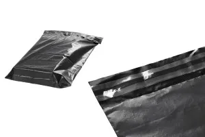 Black self-seal adhesive waterproof courier bags in size 380x520 mm - 100 pcs-3