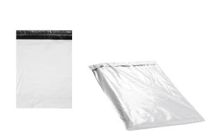 250x350 mm weiße Kuriertasche mit Aufkleberverschluss - 100 Stck-1