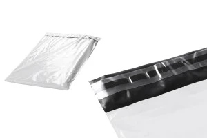 250x350 mm weiße Kuriertasche mit Aufkleberverschluss - 100 Stck-3