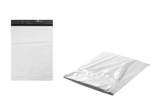 280x420 mm weiße Kuriertasche mit Aufkleberverschluss - 100 Stck-1