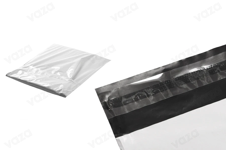 Σακουλάκια μεταφορών courier αδιάβροχα 280x420 mm λευκά με αυτοκόλλητο κλείσιμο - 100 τμχ Σακουλάκια μεταφορών courier αδιάβροχα 280x420 mm λευκά με αυτοκόλλητο κλείσιμο - 100 τμχ-