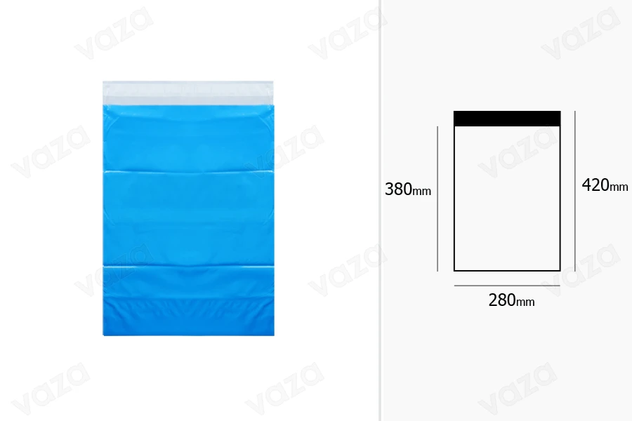 Σακουλάκια μεταφορών courier αδιάβροχα 280x420 mm μπλε με αυτοκόλλητο κλείσιμο - 100 τμχ Σακουλάκια μεταφορών courier αδιάβροχα 280x420 mm μπλε με αυτοκόλλητο κλείσιμο - 100 τμχ-εικόνα_διαστάσεις