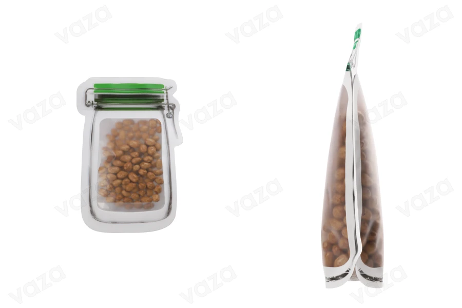 Σακουλάκια τύπου Doy Pack σε σχήμα βάζου 75x110 με κλείσιμο "zip" - 50 τμχ-