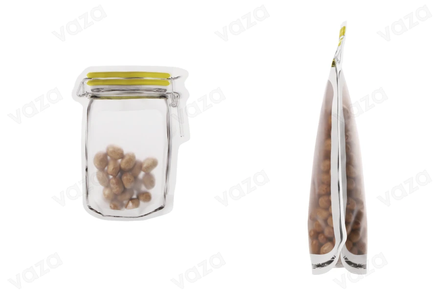 Σακουλάκια τύπου Doy Pack σε σχήμα βάζου 107x150 με κλείσιμο "zip" - 50 τμχ Σακουλάκια τύπου Doy Pack σε σχήμα βάζου 107x150 με κλείσιμο "zip" - 50 τμχ-