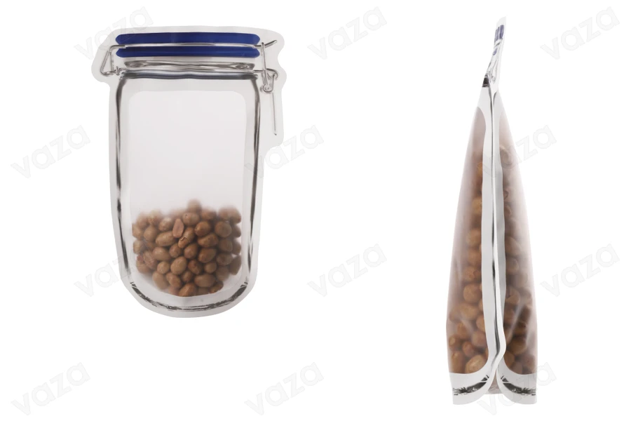 Buste tipo Doy Pack a forma di vaso 154x246 con chiusura a zip – 50 pz-