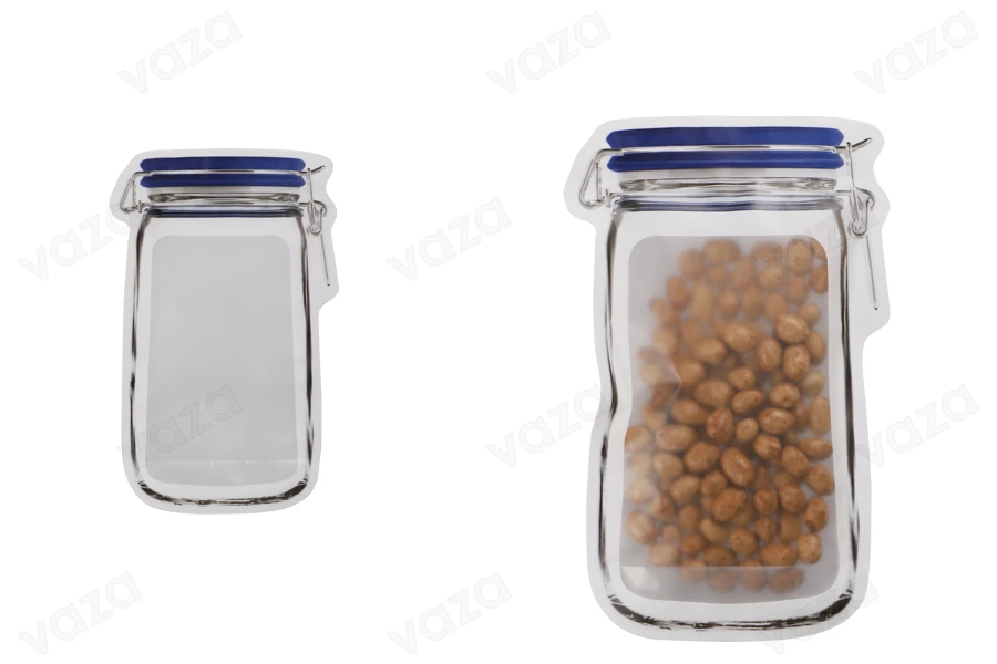 Buste tipo Doy Pack a forma di vaso 154x246 con chiusura a zip – 50 pz-immagine_prodotto