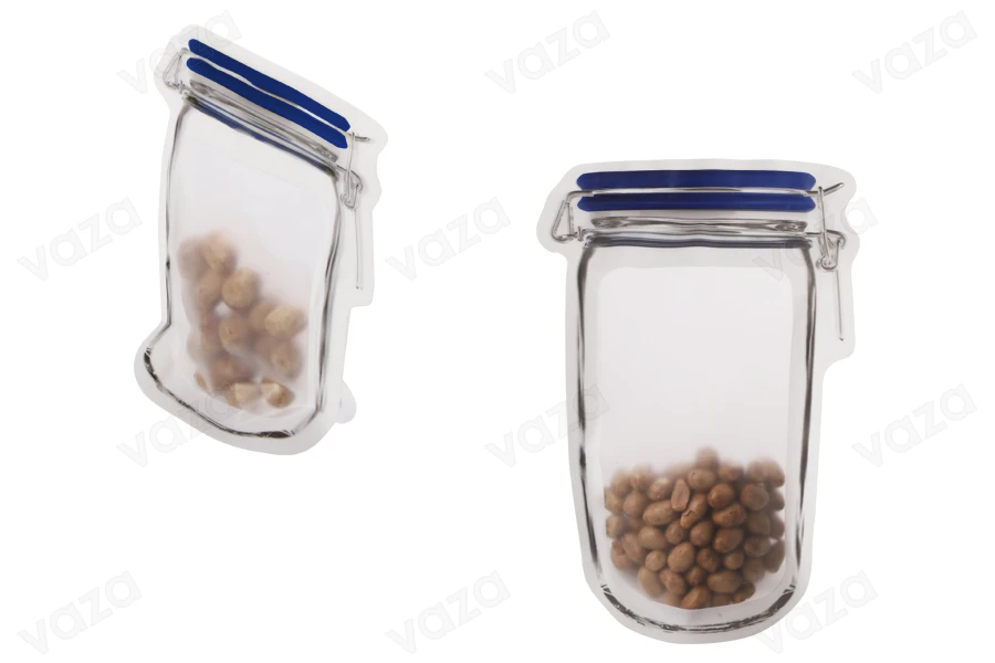 Buste tipo Doy Pack a forma di vaso 154x246 con chiusura a zip – 50 pz-dimensioni_immagine