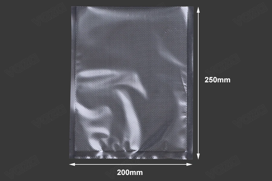 Vacuum sealing bags for optimal packaging and storing of food and other products 200x250 mm - 100 pcs-εικόνα_διαστάσεις