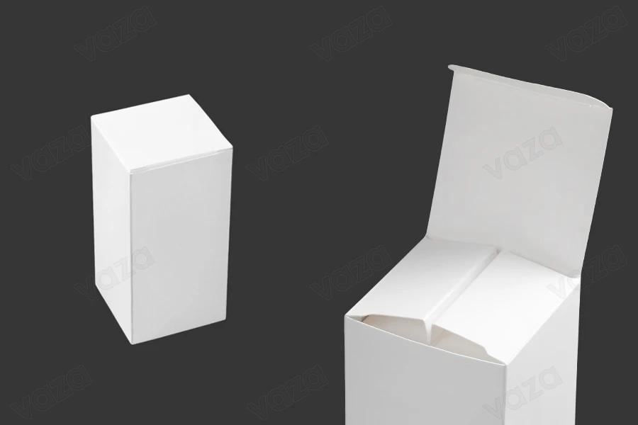 Boîte en papier de couleur blanche 53 x 53 x 108 mm - 20 pcs-photo_produit