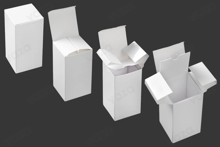 Boîte en papier de couleur blanche 63 x 63 x 118 mm - 20 pcs-photo_groupe