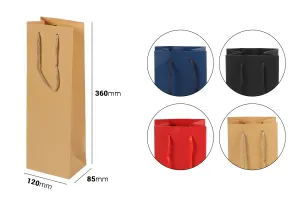 Sacs en papier pour bouteilles de vin 120 x 85 x 360 mm - 12 pcs-2