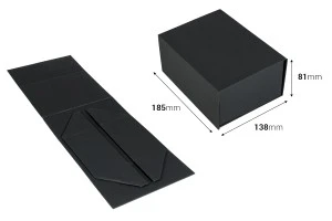 Boîte en carton de couleur noire avec fermeture magnétique 185 x 138 x 81 mm - 12 pcs-2
