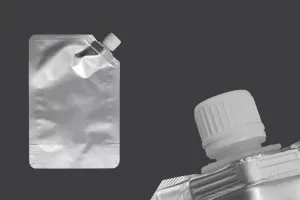 Aluminum Doypack stand-up pouch packaging (flask), 500 ml with white side cap  - 50 pcs-1