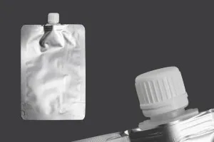 Aluminum Doypack stand-up spout pouch, 500 ml with a white cap  - 50 pcs-1