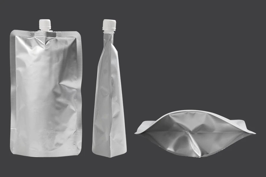 Συσκευασία (ασκός) αλουμινίου τύπου Doy Pack 500 ml με λευκό καπάκι ασφαλείας - 50 τμχ Συσκευασία (ασκός) αλουμινίου τύπου Doy Pack 500 ml με λευκό καπάκι ασφαλείας - 50 τμχ
