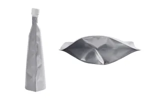 Aluminum Doypack stand-up spout pouch, 300 ml with a white cap  - 50 pcs-3