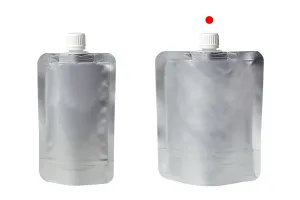 Aluminum Doypack stand-up spout pouch, 300 ml with a white cap  - 50 pcs-4