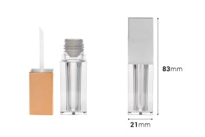 Etui en acrylique pour gloss à lèvres de 4 ml avec couvercle et égouttoir-2