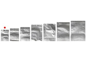 Σακουλάκια αλουμινίου τύπου Doy Pack 90x30x130 mm με κλείσιμο "zip" και δυνατότητα σφράγισης με θερμοκόλληση  - 100 τμχ-3