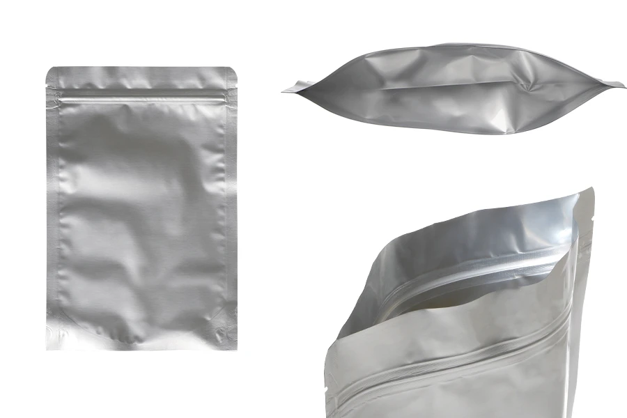 Σακουλάκια αλουμινίου τύπου Doy Pack 160x40x240 mm με κλείσιμο "zip" και δυνατότητα σφράγισης με θερμοκόλληση - 100 τμχ Σακουλάκια αλουμινίου τύπου Doy Pack 160x40x240 mm με κλείσιμο "zip" και δυνατότητα σφράγισης με θερμοκόλληση - 100 τμχ