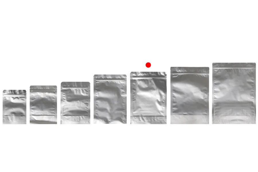 Σακουλάκια αλουμινίου τύπου Doy Pack 180x40x260 mm με κλείσιμο "zip" και δυνατότητα σφράγισης με θερμοκόλληση - 100 τμχ Σακουλάκια αλουμινίου τύπου Doy Pack 180x40x260 mm με κλείσιμο "zip" και δυνατότητα σφράγισης με θερμοκόλληση - 100 τμχ
