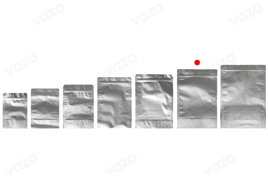 Σακουλάκια αλουμινίου τύπου Doy Pack 210x50x310 mm με κλείσιμο "zip" και δυνατότητα σφράγισης με θερμοκόλληση - 100 τμχ Σακουλάκια αλουμινίου τύπου Doy Pack 210x50x310 mm με κλείσιμο "zip" και δυνατότητα σφράγισης με θερμοκόλληση - 100 τμχ-εικόνα_σύνθεση