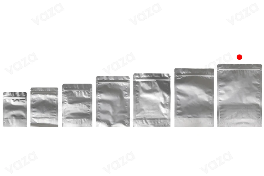 Σακουλάκια αλουμινίου τύπου Doy Pack 250x50x350 mm με κλείσιμο "zip" και δυνατότητα σφράγισης με θερμοκόλληση - 100 τμχ Σακουλάκια αλουμινίου τύπου Doy Pack 250x50x350 mm με κλείσιμο "zip" και δυνατότητα σφράγισης με θερμοκόλληση - 100 τμχ-εικόνα_σύνθεση