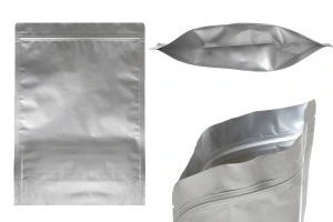 Aluminiumbeutel vom Typ Doy Pack 250x50x350 mm mit Reißverschluss und der Möglichkeit zum Heißsiegeln - 100 Stück-1