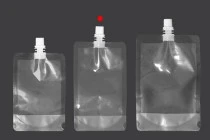 Συσκευασία (ασκός) τύπου Doy Pack διάφανη 250 ml με λευκό καπάκι