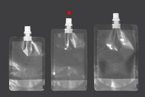Gourde transparente (type Doypack) 250 ml avec bouchon blanc-3