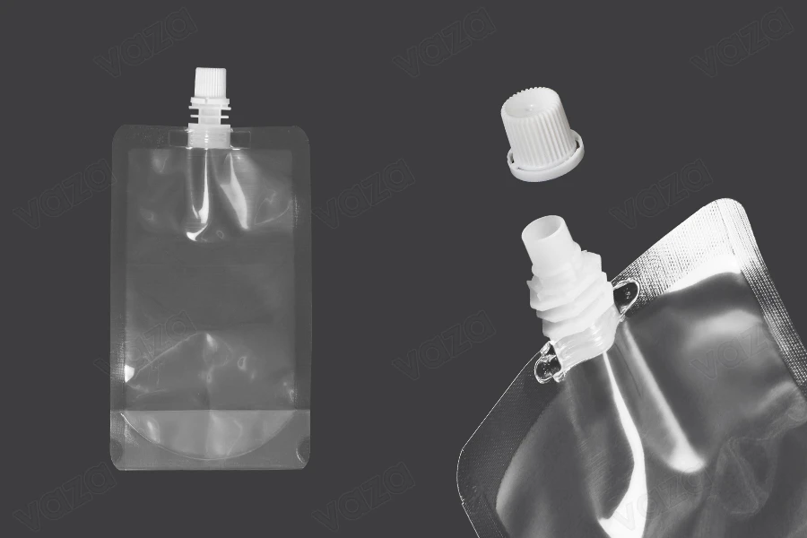 Packungstyp (Beutel) Doy Pack transparent 250ml mit weißem Deckel-produktbild