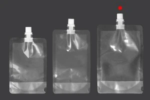 Gourde transparente (type Doypack) 380 ml avec bouchon blanc-3