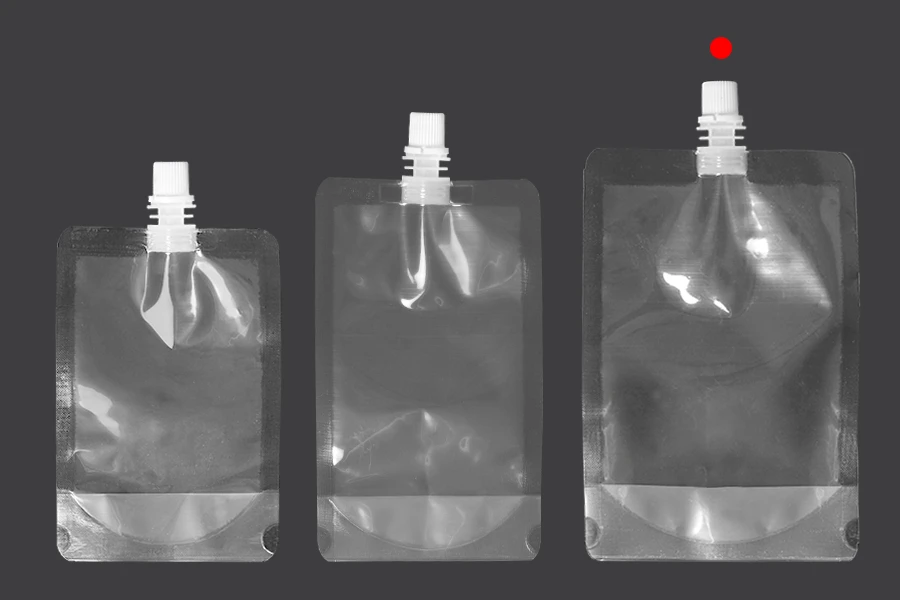 Συσκευασία (ασκός) τύπου Doy Pack διάφανη 380 ml με λευκό καπάκι