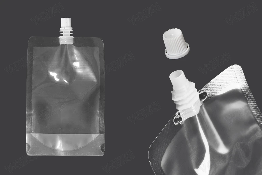 Συσκευασία (ασκός) τύπου Doy Pack διάφανη 380 ml με λευκό καπάκι-εικόνα_προϊοντική