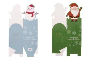 Boîte cadeau de Noël en papier 85 x 85 x 100 mm - 25 pcs-3