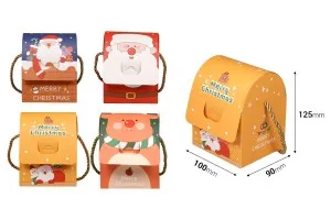 Boîte de Noël - sac cadeau avec poignée 100 x 90 x 125 mm - 25 pcs-2