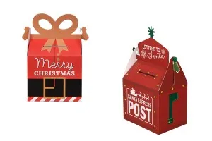 Boîte de Noël - sac cadeau avec poignée 105 x 75 x 175 mm - 25 pcs-1