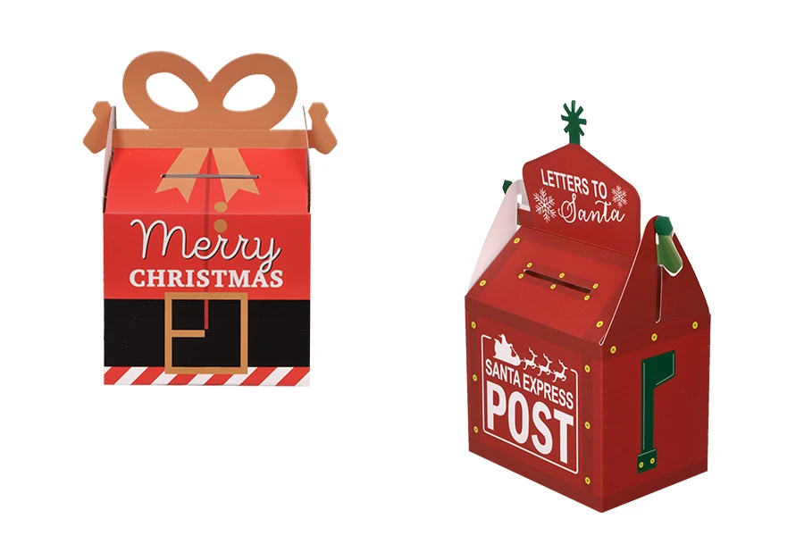 Boîte de Noël - sac cadeau avec poignée 105 x 75 x 175 mm - 25 pcs Boîte de Noël - sac cadeau avec poignée 105 x 75 x 175 mm - 25 pcs