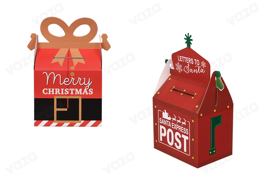 Weihnachtsbox - Geschenktüte, 105x75x175 mm - 25 Stück-produktbild