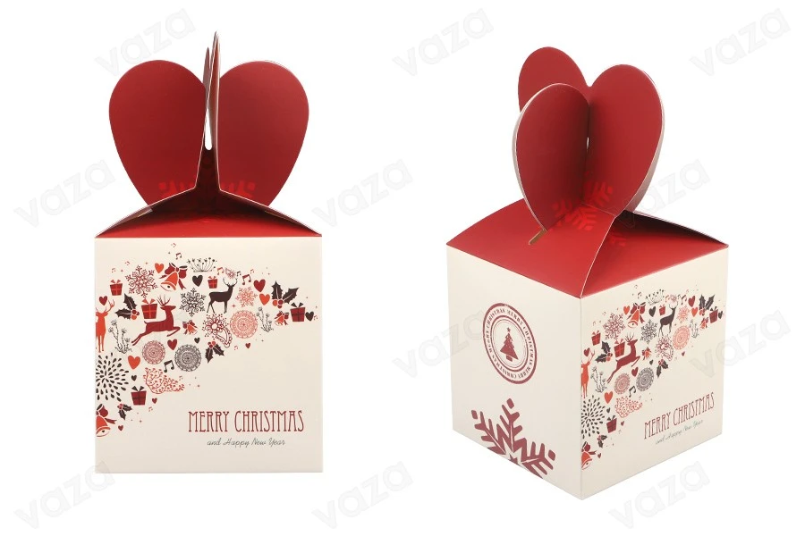 Christmas paper gift box 90x90x155 mm - 10 pcs Christmas paper gift box 90x90x155 mm - 10 pcs-immagine_prodotto