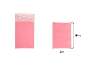 Φάκελοι με αεροπλάστ 9x15 cm σε ροζ ματ χρώμα - 10 τμχ-2
