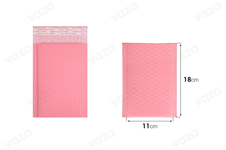 Φάκελοι με αεροπλάστ 11x18 cm σε ροζ ματ χρώμα - 10 τμχ Φάκελοι με αεροπλάστ 11x18 cm σε ροζ ματ χρώμα - 10 τμχ-εικόνα_διαστάσεις